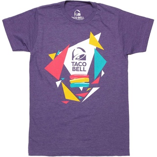 T-shirt  เสื้อยืดคอกลม ผ้าฝ้าย พิมพ์ลายโลโก้ Taco Bell Confetti คุณภาพสูง สไตล์เรโทร สําหรับผู้ชาย และผู้ใหญ่S-5XL