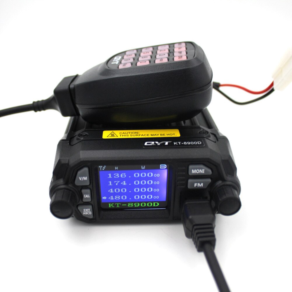 QYT KT-8900D VHF UHF วิทยุมือถือ Quad Display Dual band Mini รถวิทยุ 25W Walkie talkie KT8900D