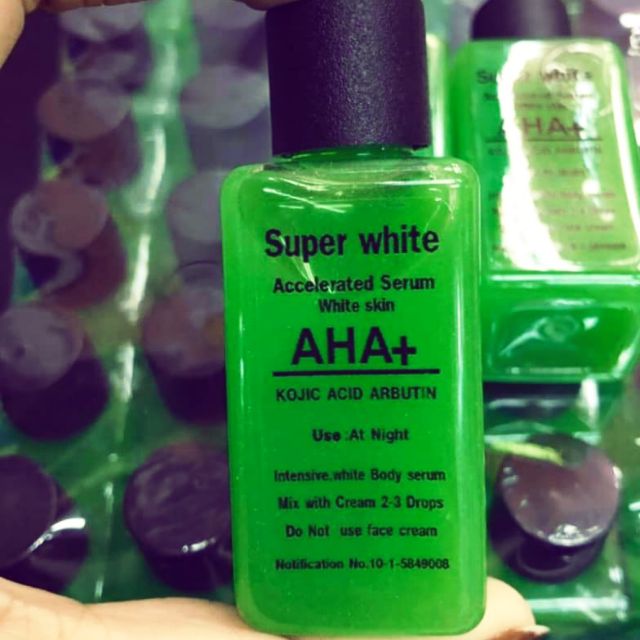 เซรั่มกรดโคจิก อาร์บูติน 🥦Super White AHA Kojic Green Serum หัวเชื้อSuper white AHA+