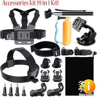 Gopro Accessories kit 19 in 1 อุปกรณ์เสริมแอคชั่นแคม GoPro/SJCAM (K-41)