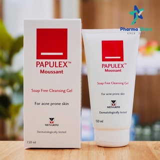 [150 ml] จำหน่ายโดยร้านยา Papulex Moussant Soap Free Cleansing Gel คนเป็น สิว ผิวมัน ผิวแพ้ง่าย สิวอุดตัน เจลล้างหน้า