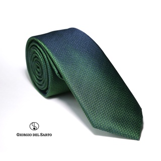 Giorgio Del Sarto Necktie 6 cm Green  with Fabric Texture เนคไทสีเขียวลายพื้นมีเท็กเจอร์