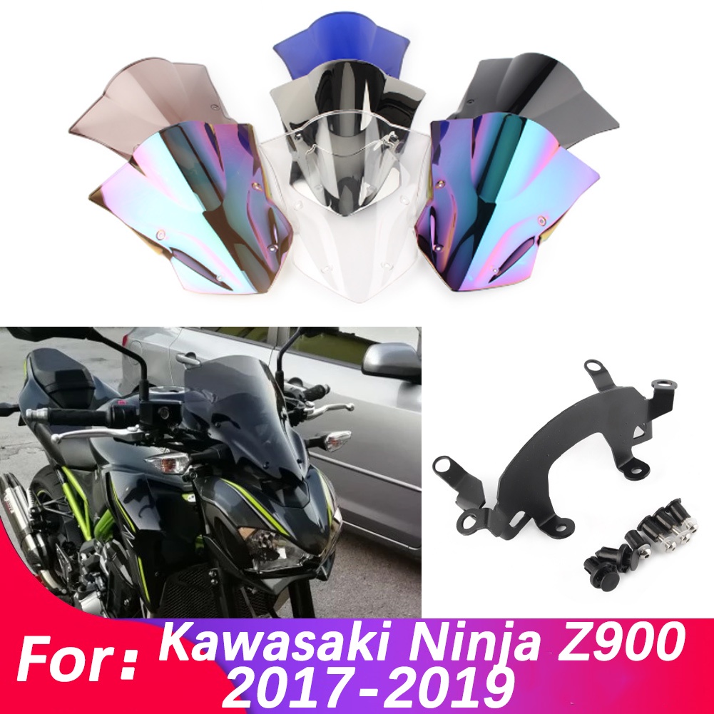 KAWASAKI กระจกรถจักรยานยนต์กระจกกระจกป้องกันหน้าจอชิ้นส่วนสําหรับคาวาซากิ z-900/z 900/Z900 2017 2018