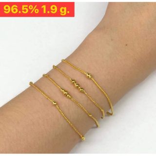 สร้อยข้อมือทองคำแท้ 96.5% ลายซีตรอง 
น้ำหนัก ครึ่งสลึง