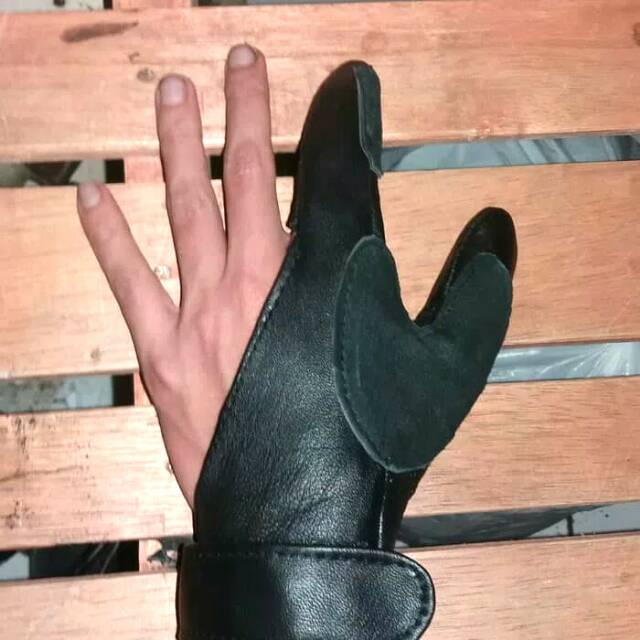ถุงมือยิงธนู/สําหรับมือซ้าย/มือป้องกันจากลูกศรแรงเสียดทาน