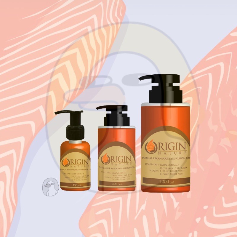 Origin Nature (ออริจิน เนเจอร์) แบบขวด น้ำมันปลาแซลมอนแท้100% จากประเทศนอร์เวย์ สำหรับสัตว์เลี้ยง