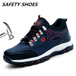 Safety Shoes Men Women Steel Toe Shoes Anti-smashing Anti-puncture Outdoor Work Shoes Hiking Shoes