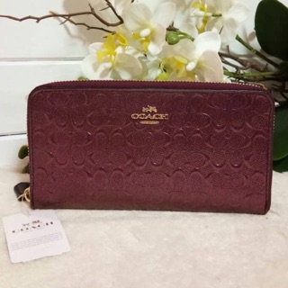 พร้อมส่ง Coach wallet ใบยาวหนังแก้ว สีใหม่สวยสุดๆ