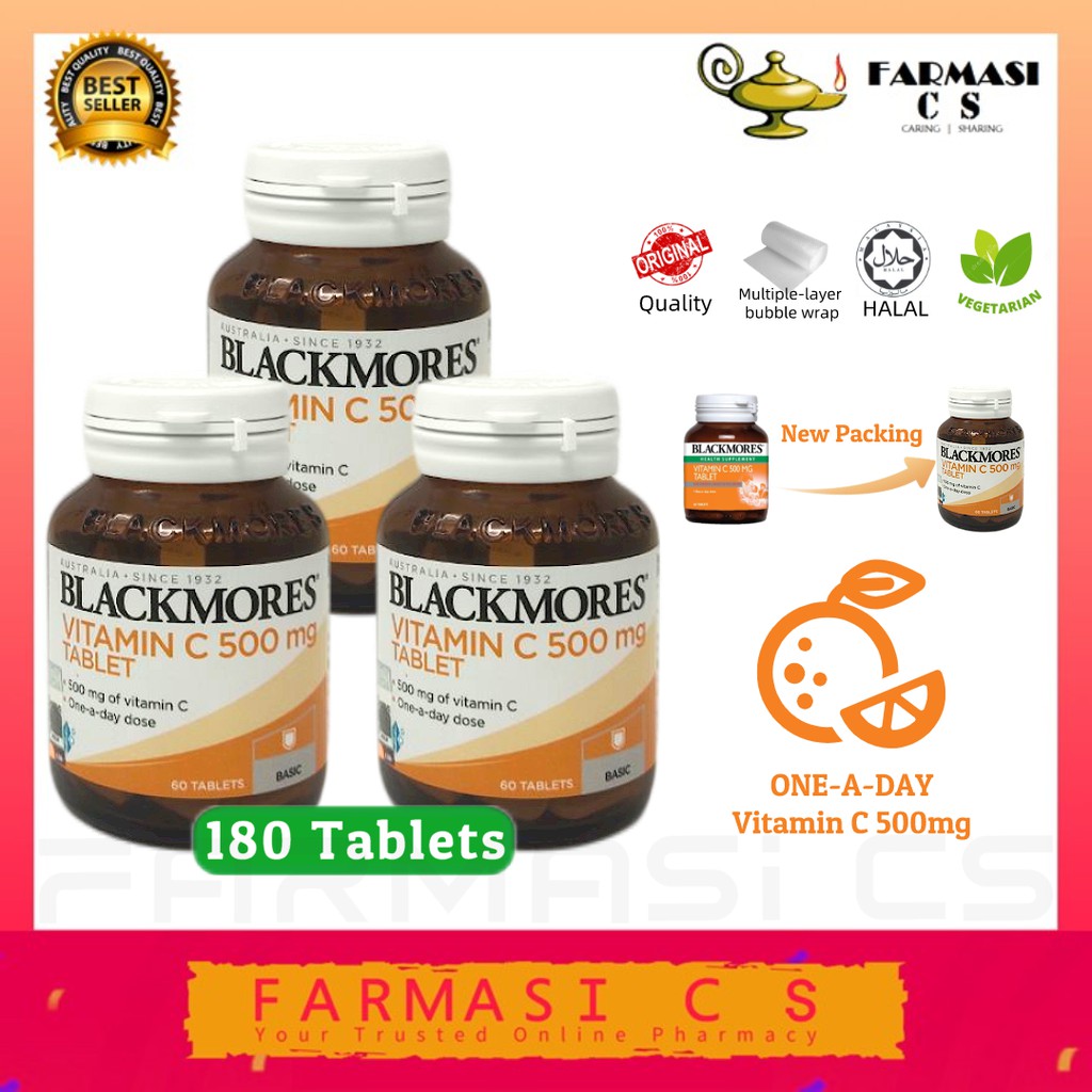 Review Blackmores Vitamin C 500mg 60 Tablets X 3 Bottles Triple Exp 03 23 ราคาเท าน น 1 532