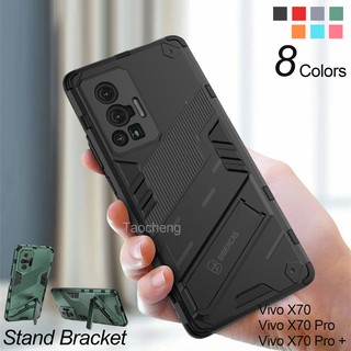 Vivo X70 X70Pro X70Pro+ X70 Pro Plus Armor Shockproof Phone Case Bracket Stand Holder Casing Full Camera Lens Protection Hard Back Cover