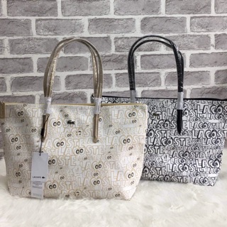 กระเป๋าสะพาย Lacostte shopper Pvc Pu Split Cow Leathet Bag