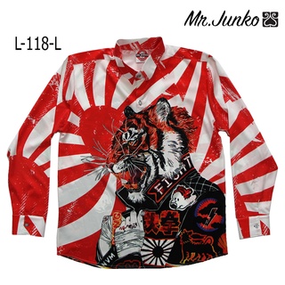 ⚡ ส่งฟรี⚡เชิ้ตแขนยาว Mr-Junko งานต่อลาย ราคาคุ้มค่าที่สุด L-118-L