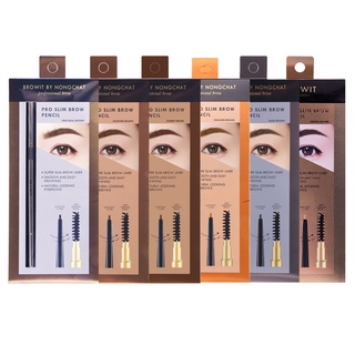 Browit by NongChat Pro Slim Brow Pencil 0.06g บราวอิท บาย น้องฉัตร โปร สลิม บราว เพนซิล ดินสอเขียนคิ้ว