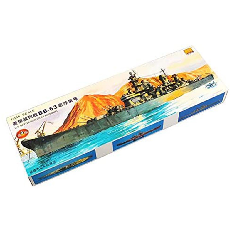 โมเดลเรือรบ USS Missouri Battleship BB 63 สเกล 1:350 (มีมอเตอร์ขับเคลื่อนด้วย)