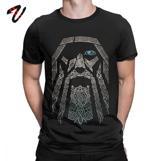 เสื้อยืดผ้าฝ้ายพิมพ์ลายขายดี เสื้อยืด คอกลม พิมพ์ลาย Vikings Odin Valhalla Son Of Odin สําหรับผู้ชาย