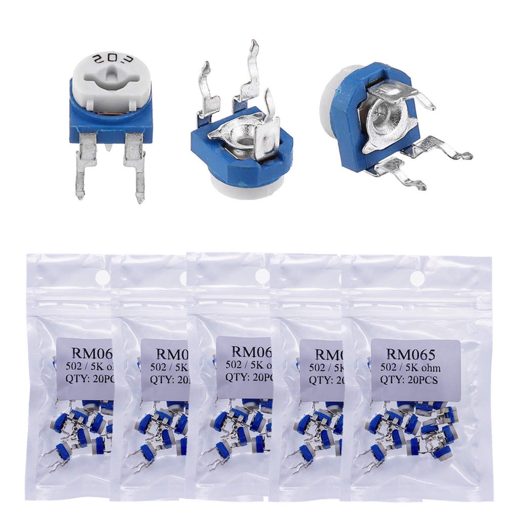 RM065 100 200 20pcs 470 1K 3.3K 4.7K 10K 20K 30K 47K 100K 200K 300K 500K 1M Ohm Trimpot Trimmer Pote