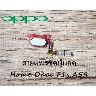 Home แพรสแกนนิ้ว อะไหล่แพรปุ่มโฮมกลาง  Oppo F1s,A59