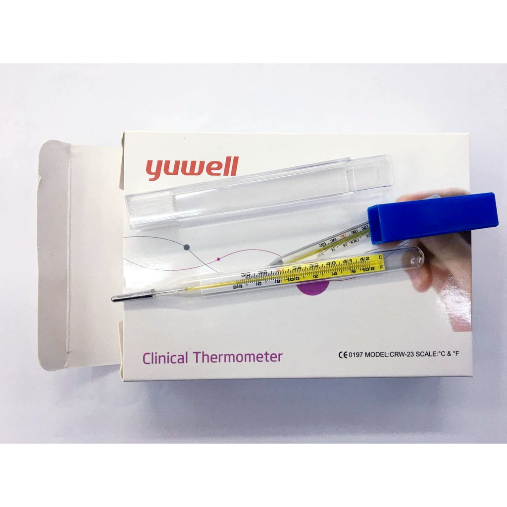 ปรอทวัดไข้ แบบแท่งแก้ว Yuwell Clinical Thermometer