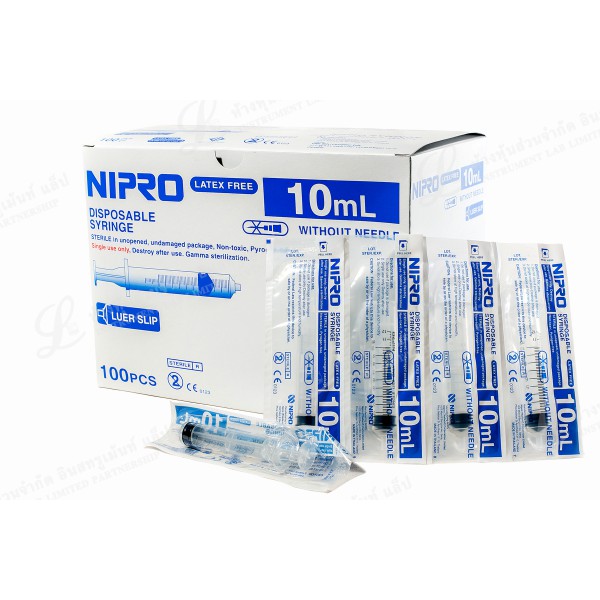 Syringe Nipro ไซริงค์ นิโปร ขนาด 10 ml 100 อัน ยกกล่อง