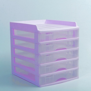 ตู้ลิ้นชักเอกสาร A4 5ชั้น พร้อมถาดบน หน้ากว้าง27cmลึก34cmสูง33cm  Plastic Organizer