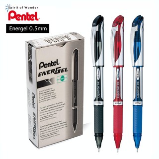 PENTEL ปากกาหมึกเจล เพนเทล รุ่น Energel Deluxe CAP 0.5mm BLN55 (กล่อง 10 ด้าม)