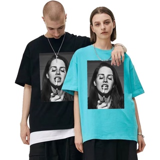 [S-5XL] เสื้อยืด ผ้าฝ้าย พิมพ์ลายกราฟฟิค Lana Del Rey Lana Del Rey เซ็กซี่ ขนาดใหญ่ สีดํา แฟชั่นฤดูร้อน สไตล์ฮิปฮอป สําห