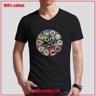 Mtg เสื้อยืดลําลอง ผ้าฝ้าย 100% แขนสั้น คอวี พิมพ์ลาย Stained Glass the gathering ใส่สบาย ไซซ์ EU สําหรับผู้ชาย