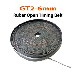 1 เมตร สายพาน GT2-6mm Pitch 2mm(สายพานเครื่องปริ้น 3D GT2 6มม.หน้ากว้าง Pitch 2mm.)