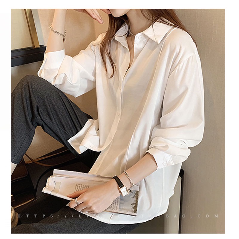 💖🥼MKL🥼💖 เสื้อเชิ้ตแขนยาว เสื้อเชิ้ตทำงาน คอปก ทรงสวย สไตล์เกาหลี 🌟💖✨  #3331 - รูปที่ 4