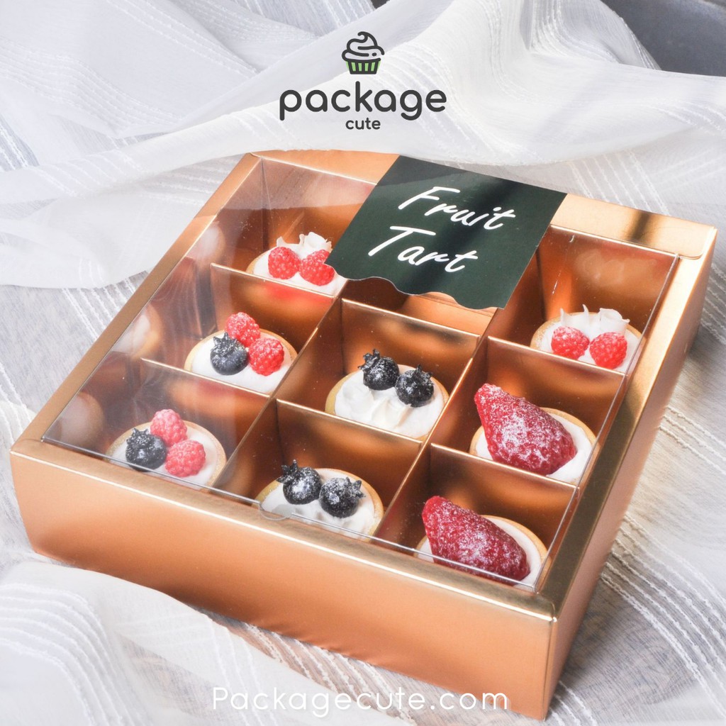 กล่องทองแบ่ง9ช่อง พร้อมฝาใส