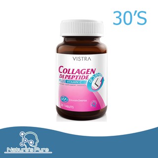 Vistra Collagen Di Peptide Plus C วิสทร้า คอลลาเจน ได เปปไทด์ พลัส ซี 30 เม็ด ดูดซึมยาวนาน