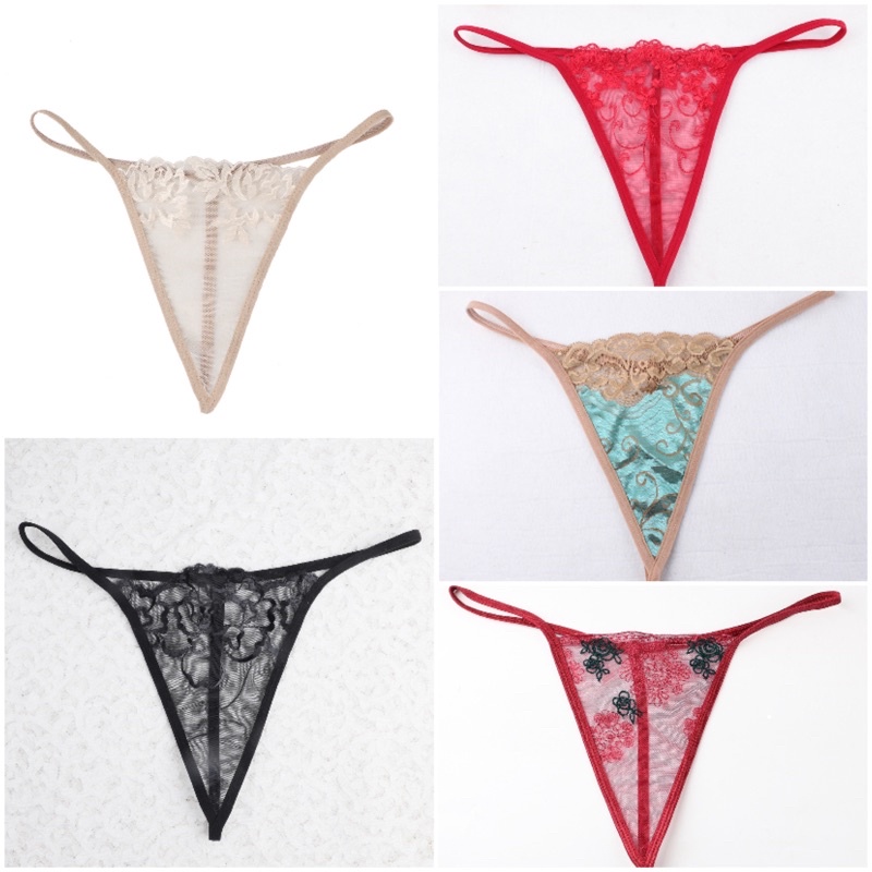 กางเกงชั้นในsexy Gstring ผ้าลูกไม้ นุ่มนิ่มสวมใส่สบาย