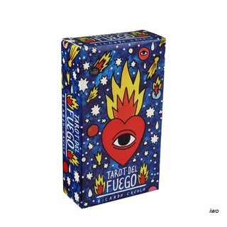 Iwo แผ่นบอร์ดการ์ดเกมส์ Tarot Del Fuego Cards Spanish 78 ชิ้นสําหรับเล่นเกมส์