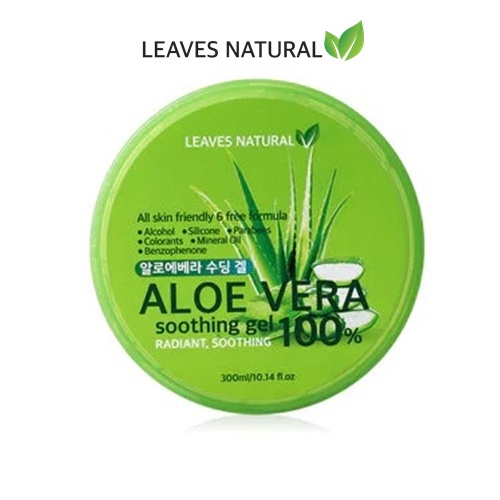 LEAVES NATURAL Aloe Vera Soothing Gel เจลอโลเวร่า ช่วยฟื้นฟูผิวแห้งกร้าน ให้เนียนนุ่ม ชุ่มชื่น