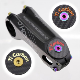 7g Carbon Bicycle Stem Headset Top Cap with Titanium Screw Headset Cover ฝาครอบก้านจักรยาน