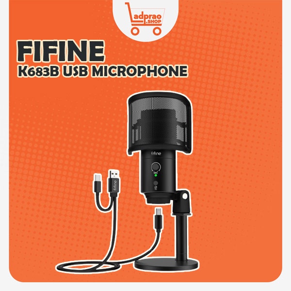 ไมค์โคโฟน  FIFINE K683B USB MICROPHONE