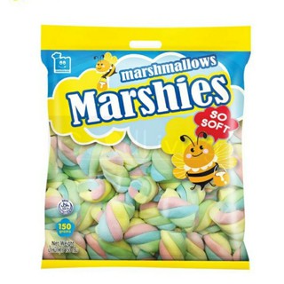 มาร์ชเมลโล่ สีรุ้ง เกลียว กลาง 150g. Marshmellow Marshies มาร์ชีส์ น่ารัก ถูกที่สุด