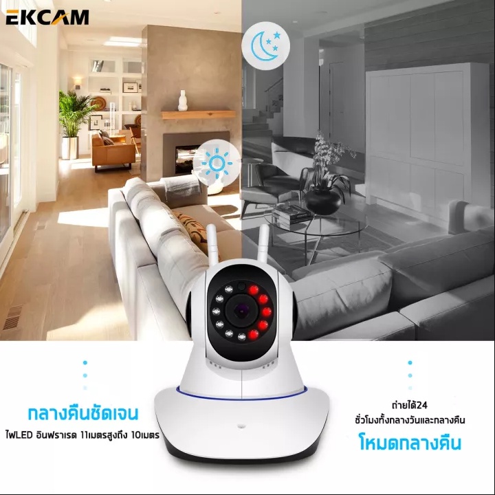 🔥กล้องวงจรปิดไร้สาย ไม่ใช้เน็ต กล้อง P2P IP WIFI หมุดได้ 355 องศา hd 2 ล้านพิกเซล จับการเคลื่อนไหว - รูปที่ 3