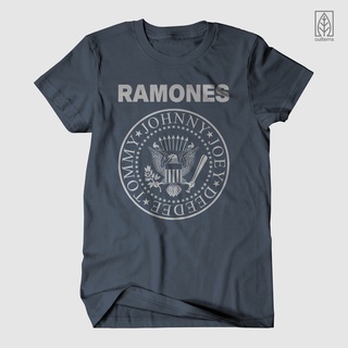 เสื้อยืดวงดนตรี / เสื้อยืด RAMONES / เสื้อสีเทาเข้ม / เสื้อผ้า RAMONES สีเทา / เสื้อผ้าร็อคโลหะ / รุ่น MONOS-5XL