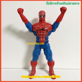 (แถมถ่านในตัว) หุ่น SpiderMan สไปเดอร์แมน ของเล่นหุ่นสไปเดอร์แมนหุ่นฮีโร่ตัวใหญ่ราคาถูก มีไฟ มีเสียงSpider Man ส่งจากไทย