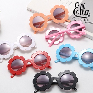 Ellastore123 แว่นตากันแดด ลายดอกทานตะวันน่ารัก เหมาะกับฤดูร้อน สําหรับเด็กผู้ชาย และเด็กผู้หญิง