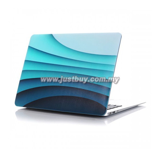 Macbook PRO Retina 13 นิ้ว A1502/A1425 Art Graphic Rubberized Hard Case - สีฟ้า
