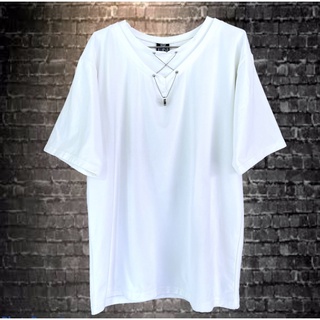 เสื้อยืด oversize พร้อมสร้อย+เเหวน งานเเต่งเเบบ