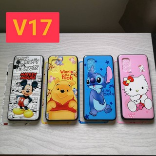 เคส+ฟิล์มกระจก ลายการ์ตูน  Vivo V17