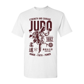 T-shirt  เสื้อยืด พิมพ์ลาย Judo Strength Fighting Sports Mixed Martial Arts Karate Jiu Jitsu Mma สําหรับผู้ชายS-5XL