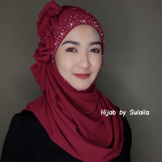 [ใส่โค้ดลด 30% หรือ 300.- ตามเงื่อนไข] sulailataovato.077 Hijab สำหรับมุสลิมใส่ออกงานสวยหรู