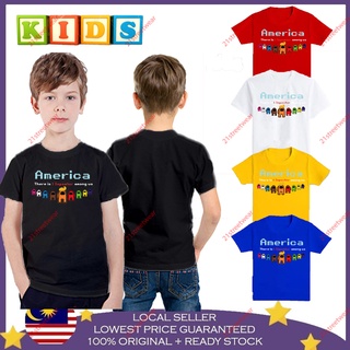 เสื้อยืด ผ้าฝ้าย 100% พิมพ์ลาย Among Us BAJU BUDAK KECIL BOY SHIRTS BAJU พรีเมี่ยม