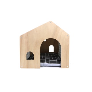 Pet house บ้านสัตว์เลี้ยง Minimal บ้านสุนัข บ้านแมว สีดำ 47x52x50cm RTPR22-2