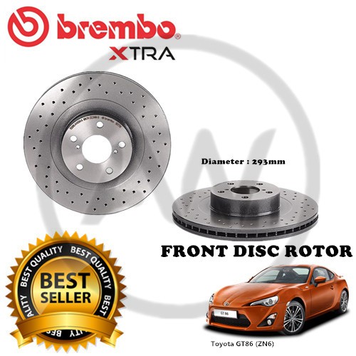 BREMBO XTRA Toyota GT86 ZN6 โรเตอร์ดิสก์เบรกแข่งกีฬาเจาะหน้า