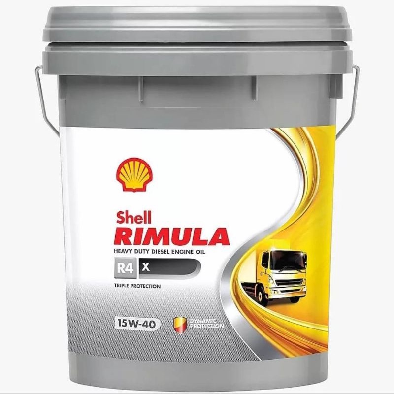 Shellน้ำมันเครื่องดีเซลเชลล์ Rimula R4X 15W-40 /18 ลิตร, Diesel Engine Oil Shell Rimula R4X 15W-40 &